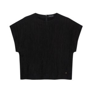 Jollie Top - Black Crinkle